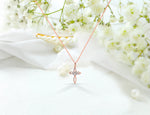 Heart Cross Diamond Necklace In 10k 14k 18k Solid Gold