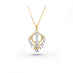 0.11 Ct Diamond Khanda Necklace in Gold by Jewels By Tarry