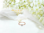 18K Rose gold / Size 7 / Diamond Solitaire Engagement Ring / Square Diamond Engagement Ring / NXDOJGD36/19