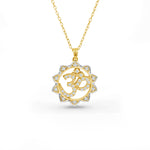 Lotus OM Diamond Necklace in Gold by Jewels By Tarry