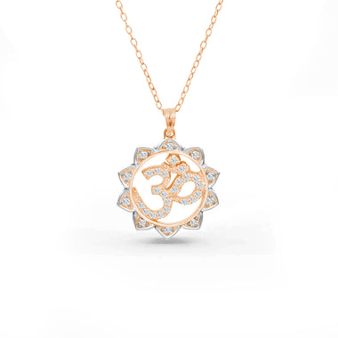 Lotus OM Diamond Necklace in Gold by Jewels By Tarry