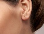 Tiny Diamond Bezel Stud Earrings