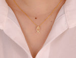 Diamond Fish Cross Necklace in 10k 14k 18k Gold