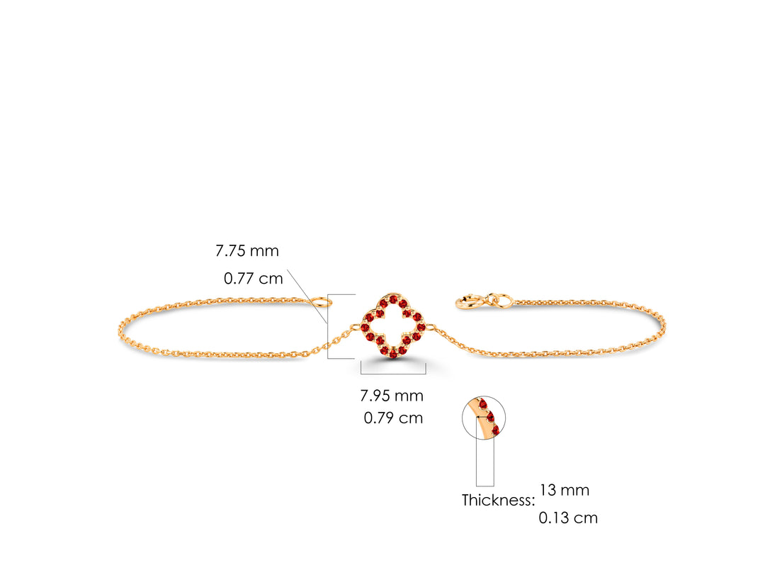 Mini Diamond Clover Bracelet in Solid Gold – Jewels By Tarry