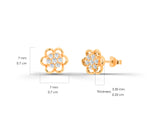 0.10ct Diamond Flower Stud Earrings