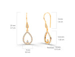 0.43ct Diamond Pear Shaped Dangle Earrings