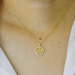 Allah Halo Diamond Necklace in Gold