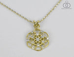 Diamond Seed of Life Necklace in Gold