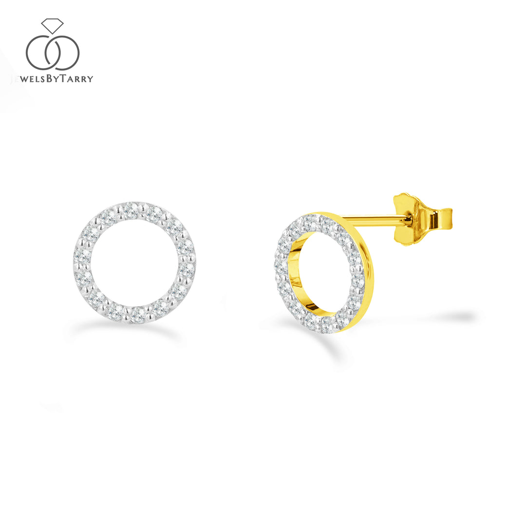 0.18 Ct Round Cut Natural Diamond Earring Studs 14K Solid Yellow Gold Stud
