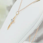 Heart Cross Diamond Necklace In 10k 14k 18k Solid Gold