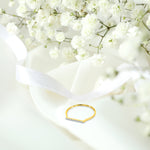 Diamond Horizontal Bar Ring in Solid Gold