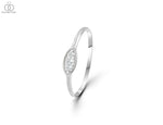 0.05 Ct Marquise Micro Pave Diamond ring in white Gold 