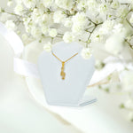 Diamond Music Note Treble Clef Necklace in Solid Gold