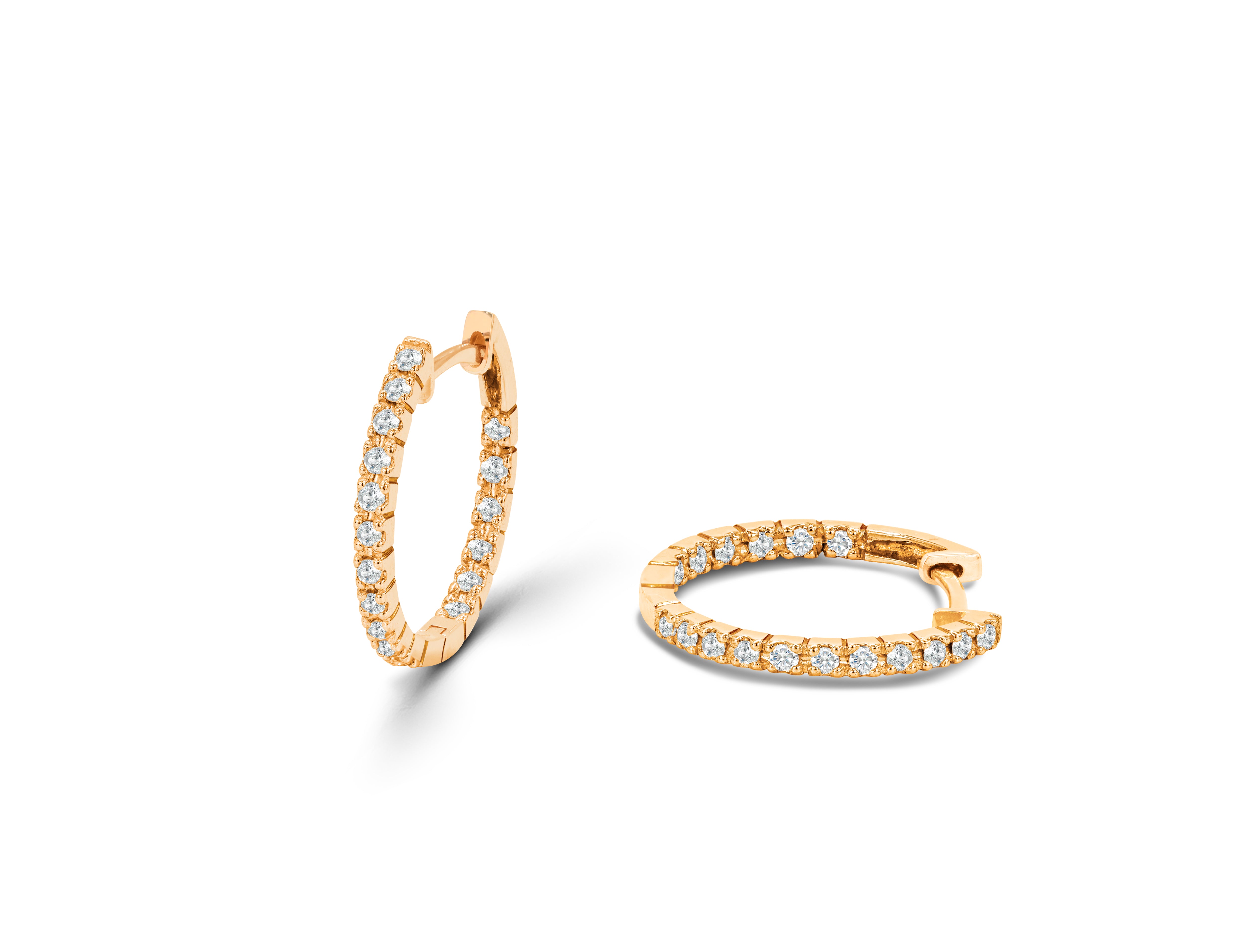 Diamond Hoop Earring 18mm