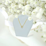 Diamond Clover Necklace in 18k Rose Gold / 18" / Pave Diamond Necklace / Choker Minimalist Lucky Clover Necklace / NXDOJGD43/13