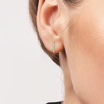 Diamond Bar Stud Earrings in 10K 14K 18K Gold