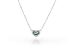 Mother of pearl heart shaped necklace in gold