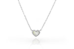 Mother of pearl heart shaped necklace in gold