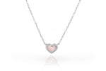 Mother of pearl heart shaped necklace in gold