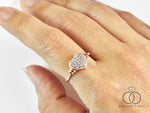 Diamond Heart Ring/ 10k 14k 18k gold/ Pave Heart ring/ Heart Ring engagement Gift/ Heart shaped diamond ring