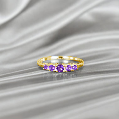 yellow_gold_3.5/2.5/2mm_gemstone_amethyst_multiple_ring_jewels_by_tarry
