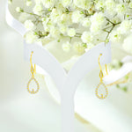 0.43ct Diamond Pear Shaped Dangle Earrings