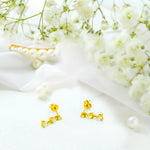 0.45ct 3 Diamond Studs Earrings in 14k Gold