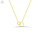 yellow_gold_0.13Ct_diamond_interlocking_two_circle_rings_necklace_jewels_by_tarry