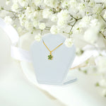 0.24 Ct Ruby, Sapphire and Emerald Flower Necklace