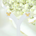 0.42ct Diamond Butterfly Stud Earrings