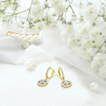 1.07 Ct Diamond Flower Drop Earrings