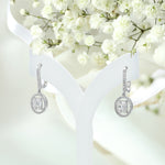 1.19ct Diamond Baguette and Round Cut Diamond Lever-Back Earrings