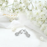1.08 Ct Diamond Flower Drop Earrings