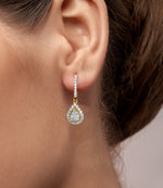0.73 Ct Diamond Pear Shaped Drop Earrings