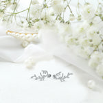 1.49 Ct Diamond Leaf Drop Earrings