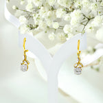 0.92 Ct Diamond Flower Drop Earrings