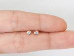 Tiny Diamond Bezel Stud Earrings