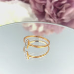 Vertical Bar Ring with Round Diamonds