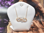 Infinity Heart Necklace Solid 18k 14k 10k Gold Natural Diamond 0.28ct / Diamond Heart Necklace / Valentine Jewelry / Valentine Gift / DP509 - Jewels By Tarry