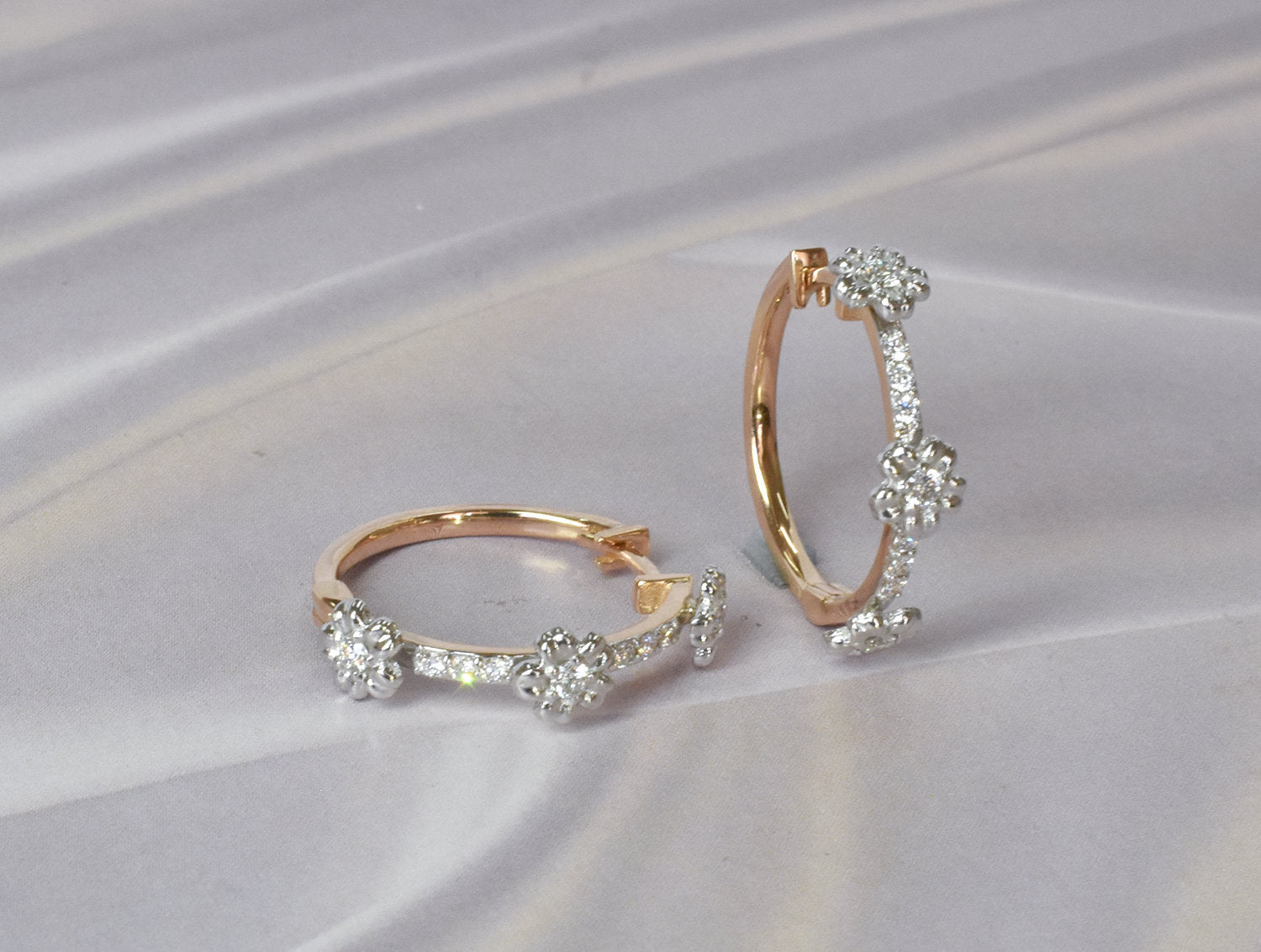 18K 14K 10K Gold Diamond Hoop Earrings 20mm – Jewels By Tarry