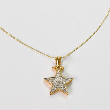 Diamond Star Pendent Necklace in 18k Yellow Gold / Dainty Star Diamond Necklace / Simple Diamond Necklace / Everyday Necklace / DP501 - Jewels By Tarry