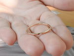 One Diamond Thin Band Ring in Gold