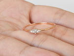 Trio Diamond Ring in White Gold, Yellow Gold and Rose gold