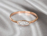 0.05 Ct Marquise Micro Pave Diamond ring in rose Gold 