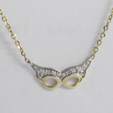 Masquerade Mask Diamond Necklace in 10k ,14k, and 18k Solid Gold 