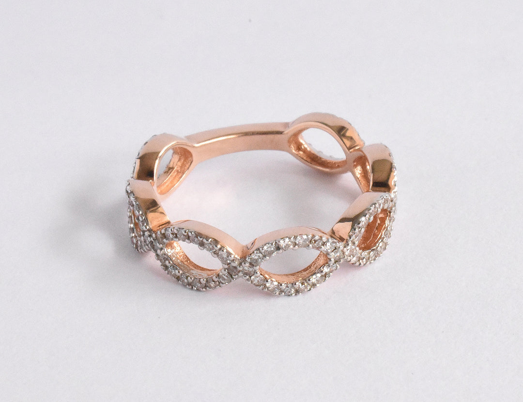 Braided Wedding Ring, Infinity Diamond Ring – Capucinne