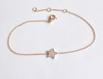 Diamond Star Bracelet in Solid Gold