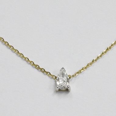 Pear cut 0.14 ctw Diamond Solitaire Necklace 