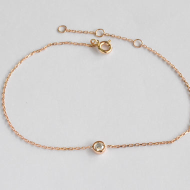0.10 Ctw Brilliant Round Cut Diamond Bracelet in Gold 