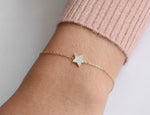 Diamond Star Bracelet in Solid Gold